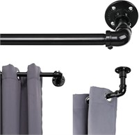 WFF9207  Yeyebest Black Industrial Curtain Rods -