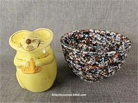 The Wish Basket Speckled Pottery Bowl Plus