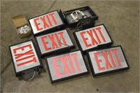 BOX OF ASSORTED EXIT LIGHTS, ALL WORK PER SELLER