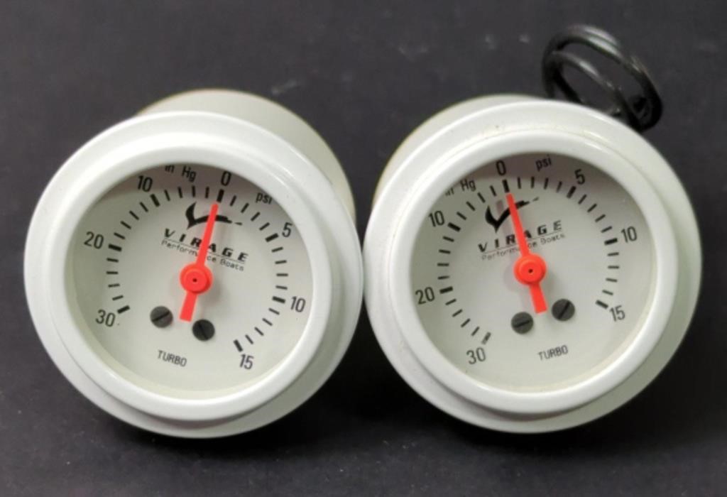 Virage Performance Boats Turbo Gauge x 2