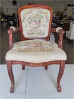 Victorian Gentleman's Needle Point Arm Chair