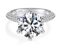925S 5.0ct Moissanite Diamond Chanel Ring