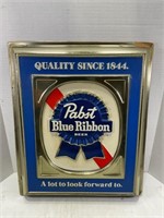 PABST BLUE RIBBON ADVERTISING SIGN, 19 X 15