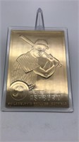 Richie Ashburn 22kt Gold Baseball Card Danbury