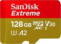 New SanDisk 128GB Extreme MicroSDXC UHS-I Memory