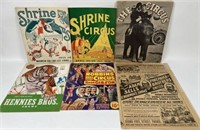 COLLECTION OF CIRCUS PROGRAMS, COURIERS, BOOK