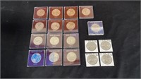 Lot of 18 vintage coins, NZ & UK