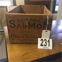 Antique Wooden Salmon Box