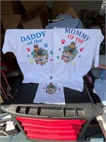 Paw patrol, mommy, daddy and birthday boy shirts.