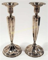 25.2 Oz. Marked Sterling Silver Candlesticks