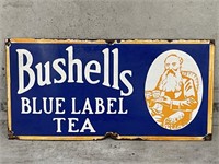 BUSHELLS Blue Label Tea Enamel Sign