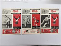 (3) 1950's & 60's St. Louis Hawks Programs