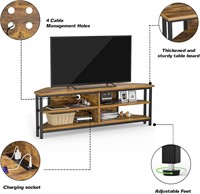 Unikito 55'' Corner TV Stand with Power Outlet