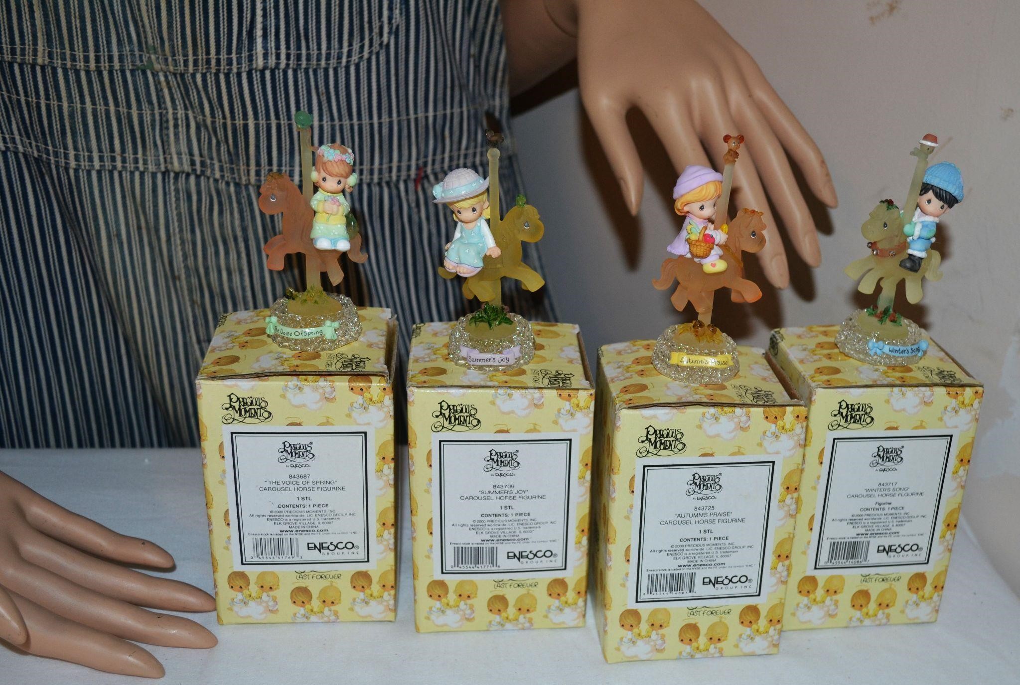 Precious Moments 4 seasons Carousel figures in box