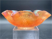 Carnival Glass Northwood Marigold Leaf Bowl