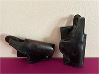 2 Don Hume Black Leather Holsters