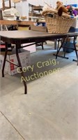 Heavy folding table, 72 x 30 x 29 tall, some