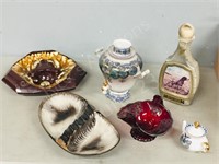 ceramic ashtrays, overlay dish, porcelain