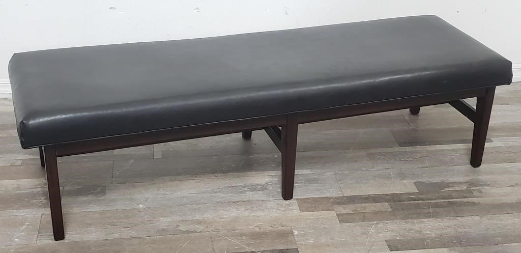 Vintage faux leather bench