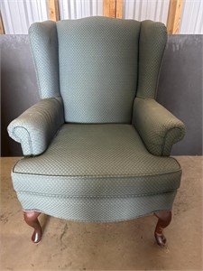 Upholstered chair: teal