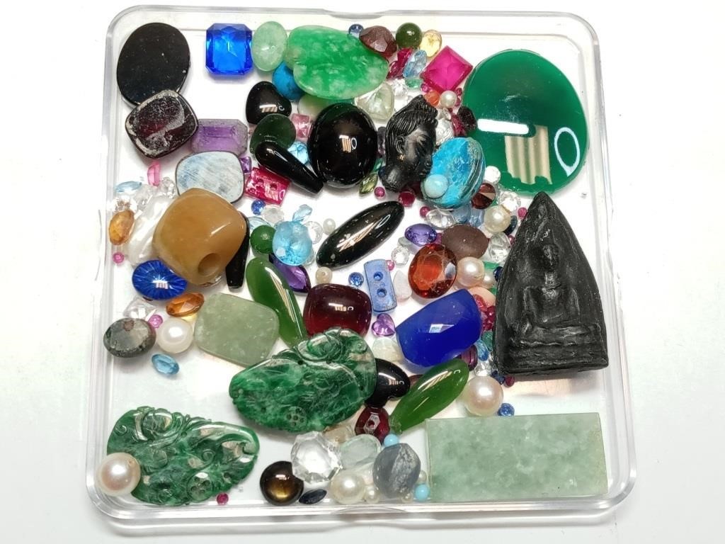 OF)  Lot of stones for jewelry