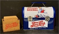 Pepsi Metal Lunch box and Pepsi Coasters