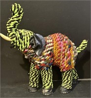 Multi colored rope Elepant Statue