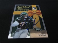 Zach Wilson Signed Trading Card RC COA Pros