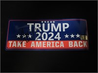 Donald Trump Signed Bumper Sticker EUA COA