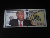 Donald Trump Signed Note EUA COA
