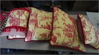 5 Red & Yellow Pillows