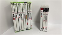 (8) Xbox 360 games, (3) PS3 games