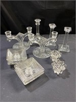 Glass Candlestick holders