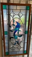 Beautiful Lead Lined Stained Glass Art, Large