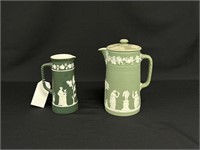 2 Pieces of Green Wedgewood