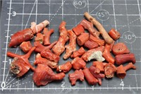 2 oz red coral for jewelry  old stock