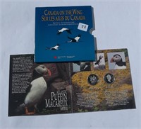 Birds of canada Fifty Cents Silver Two Coin Set
