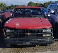 1989 CHEVROLET C-1500 PICK UP RED