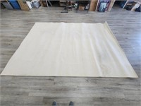 BEIGE AREA RUG WITH PAD 114" X 160"