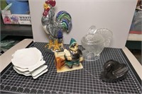 Turkey Candy Dish, Rooster & Misc