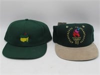 LOT OF 2 VINTAGE 1996 OLYMPICS AND MASTERS HATS
