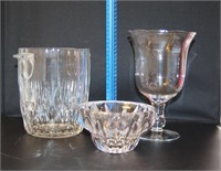 Crystal Ice Bucket & Bowl + Glass Vase
