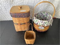 3 Longaberger Baskets