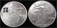 1 OZ .999 SILV 2024 BUNDLE OF JOY ROUND & 2024 ASE