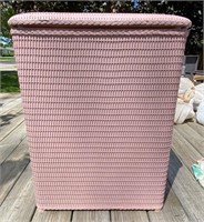 Pink Whicker Clothes Hamper