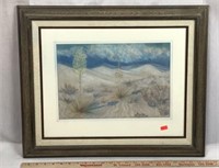 Framed Signed Desert Scene Painting