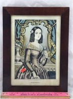 Framed Antique Lithograph - "Abigail'