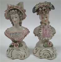 Lot of 2 Vintage Cordey Porcelain Busts