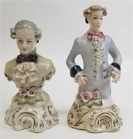 Lot of 2 Vintage Cordey Gentelman Porcelain Busts