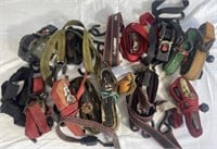 Several assorted ratchet straps